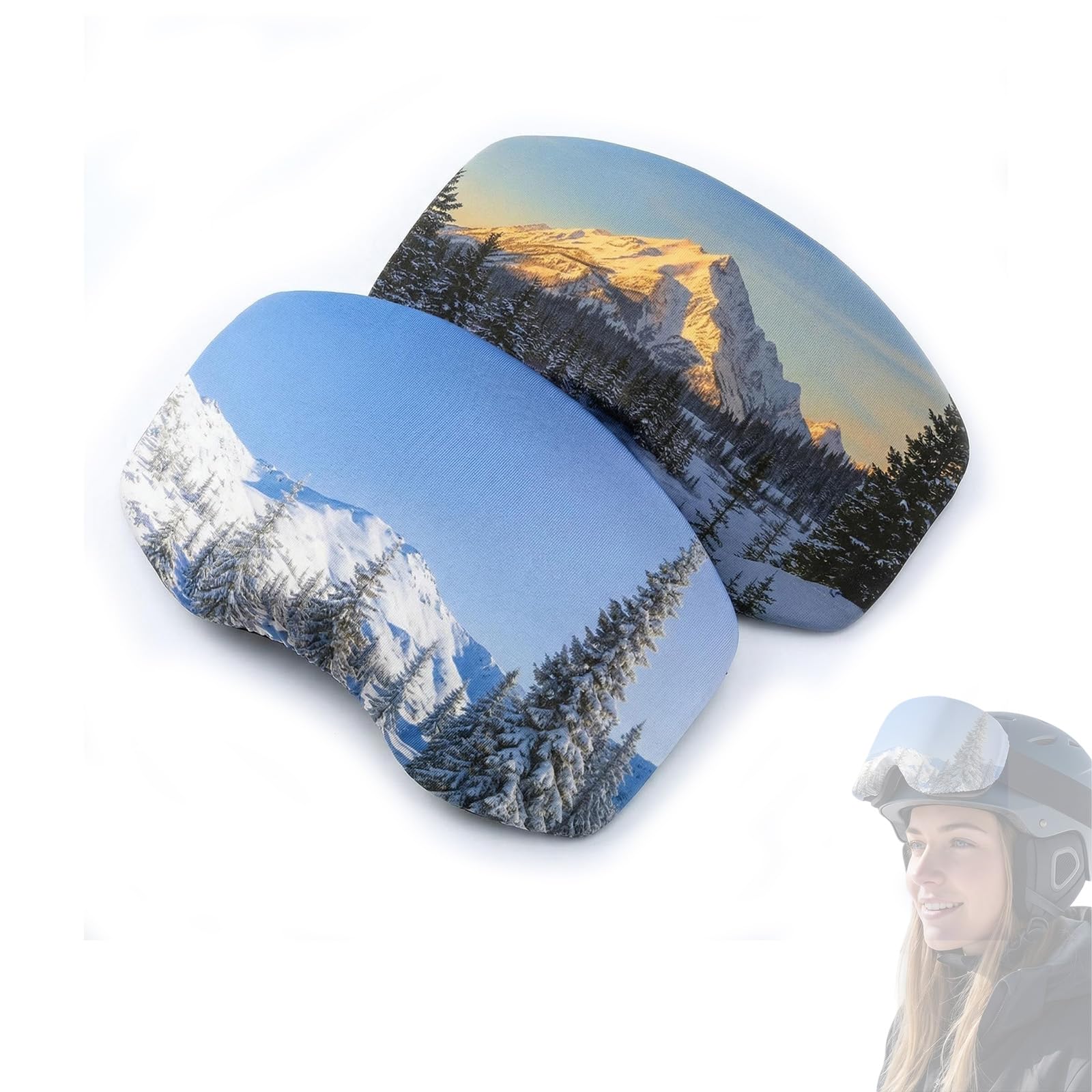 Housses de Protection pour Lunettes de Ski Lot de 2, résistantes à l'impact et à l'eau, avec Fermeture éclair