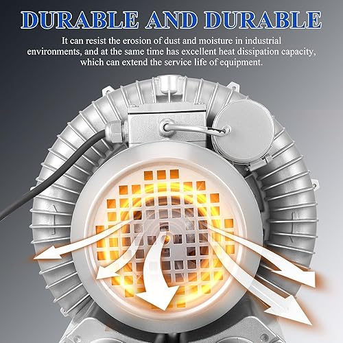 Miniatura 9 de Pump Air Blower Aquarium Circulation Pump Salt Water Aquarium Blower for Fish Tank Silver