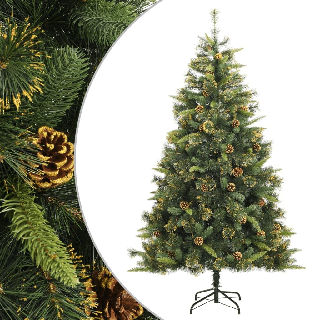 Árbol de Navidad artificial verde de 210 cm para interiores y exteriores 1