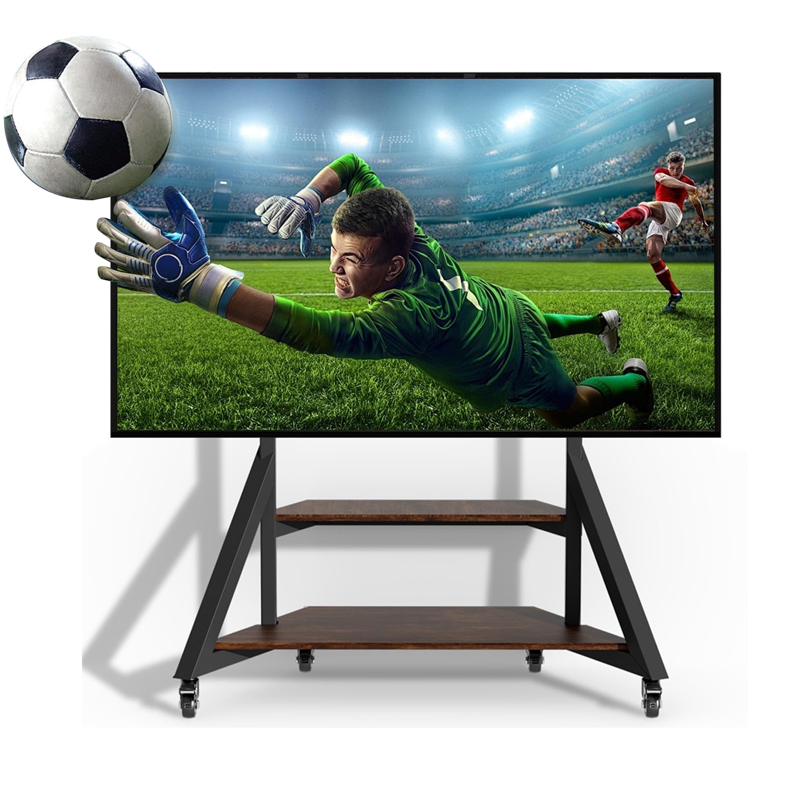 Support TV sur pied à roulettes idéal pour vos présentations et soirées cinéma en grand format - 8