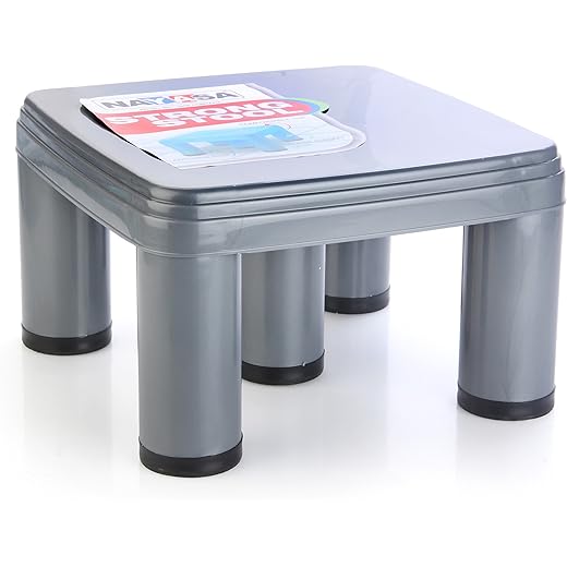 Nayasa Strong Plastic Stool, Grey