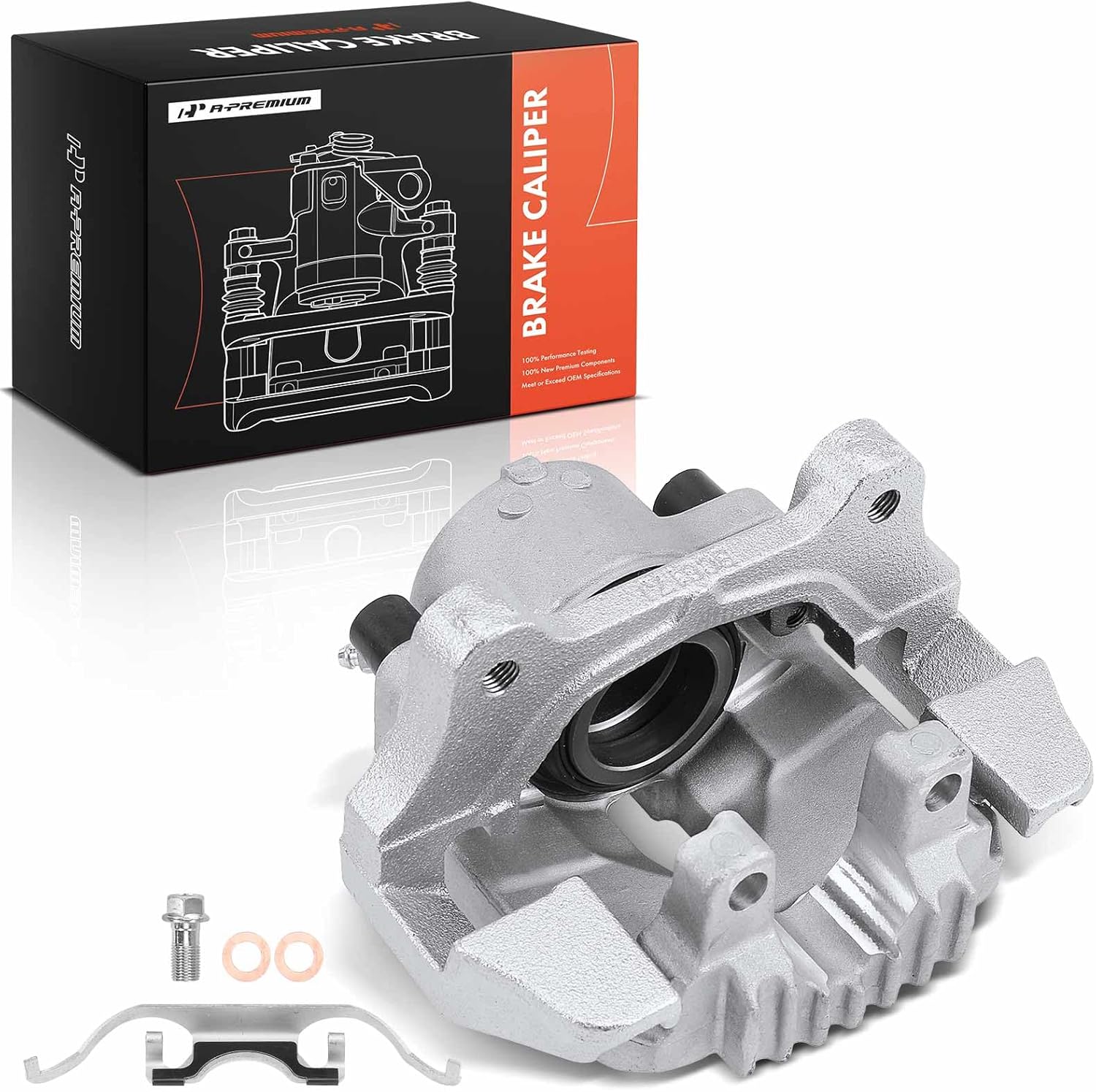 A-Premium Disc Brake Caliper Assembly with Bracket Compatible with Select BMW Models - 330i 2006, 330xi 2006, Z4 2009-2016, E90 E89 Series - Front Right Passenger Side