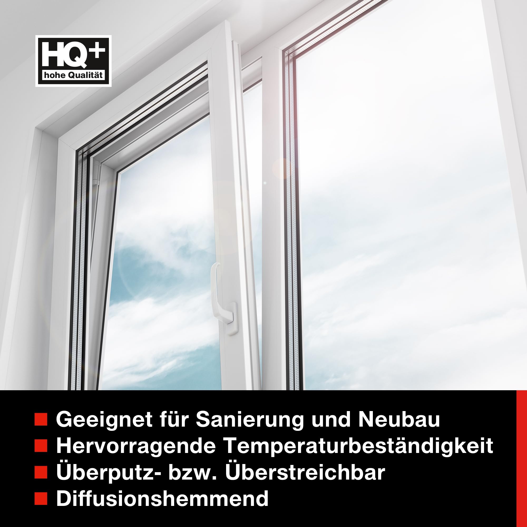 Cinta de sellado para ventanas, exterior 100 mm de ancho x 30 m, cinta de conexión para ventanas, azulejos, cinta de sellado flexible para exteriores