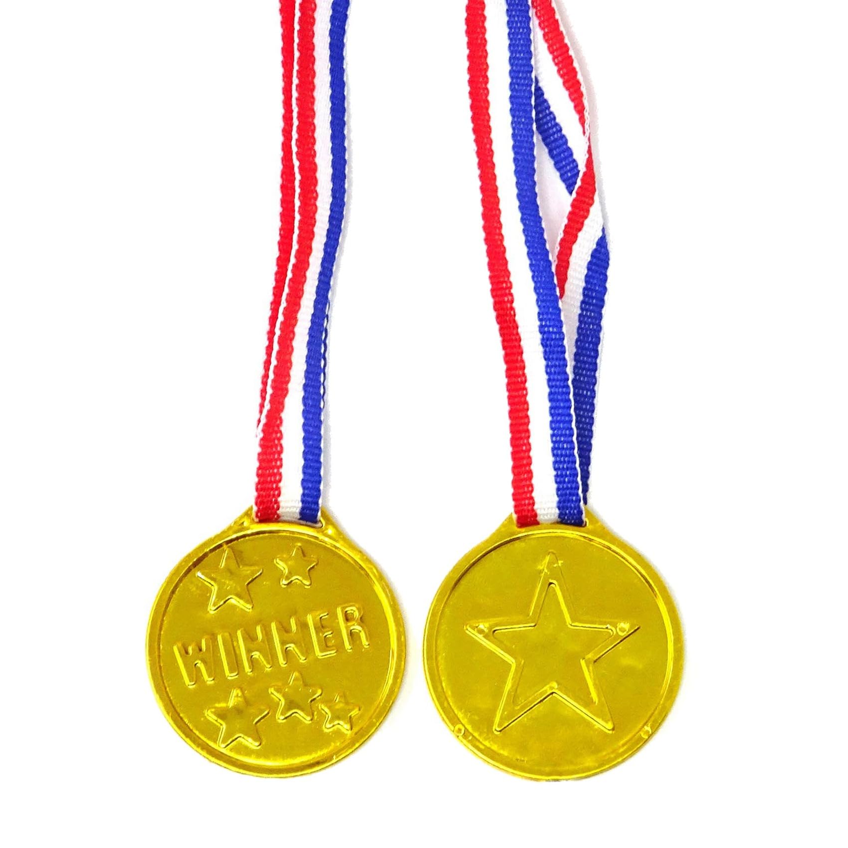 ISTOVO 300 Pezzi Medaglie Vincitore in Plastica per Bambini Medaglie Premio Vincitore D' per Stile, Decorazioni per Feste E Premi