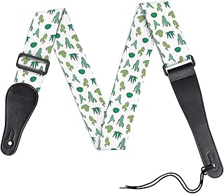 LegendTech Tracolla per Chitarra/Basso, Tracolla Regolabile con estremità in Cuoio per Chitarra Elettrica / Acustica / Basso