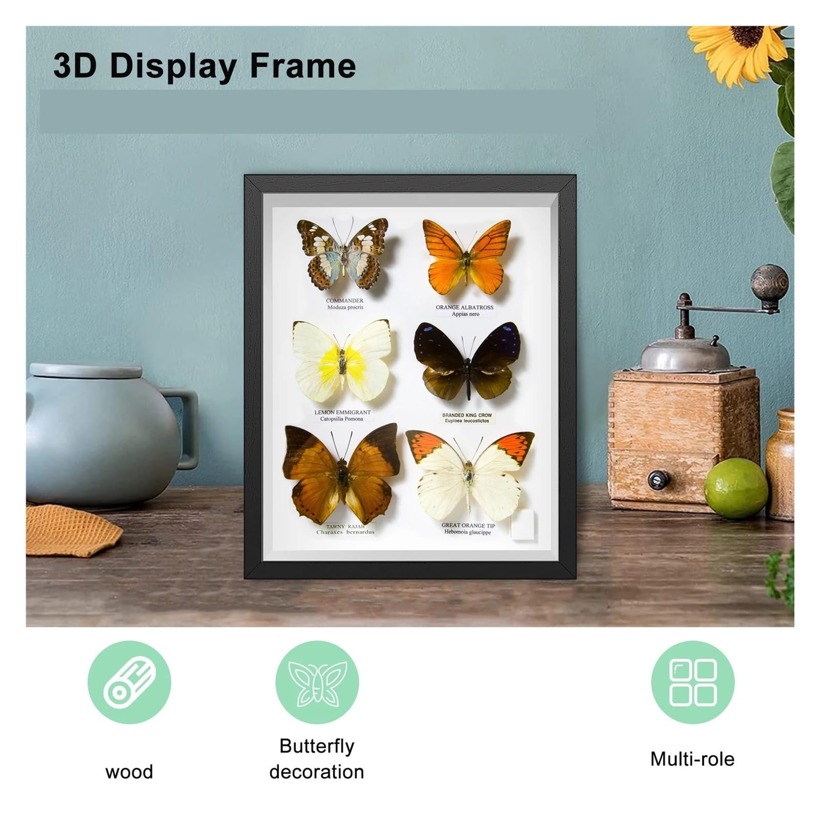Gablota typu „shadow box”, Shadow Box Picture Frame Multicolor 2pcs(Black)