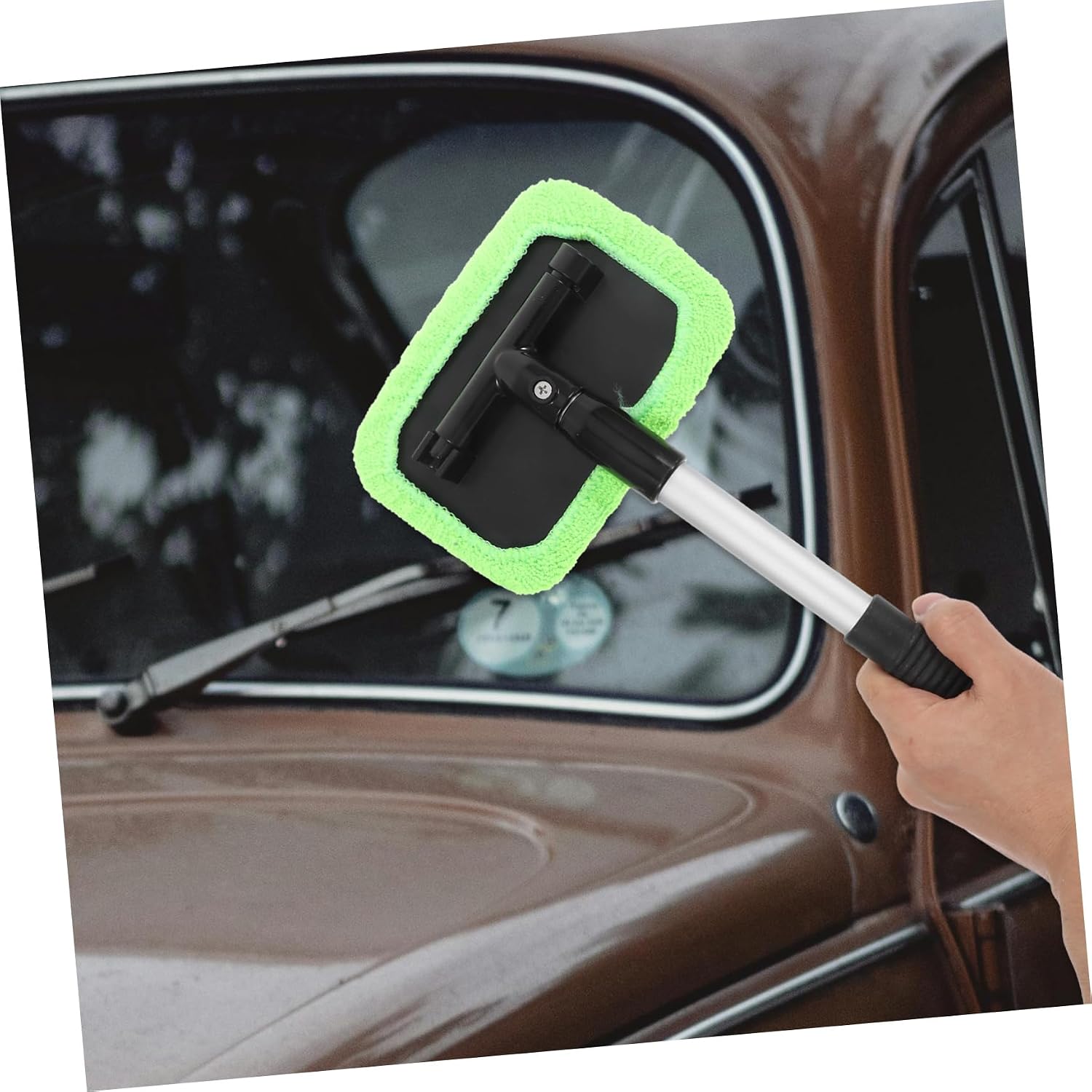 Expandable Windshield Cleaning Brush Kit 1 Set Car Window Cleaner Tool Handle for Easy Exterior Glass Cleaning