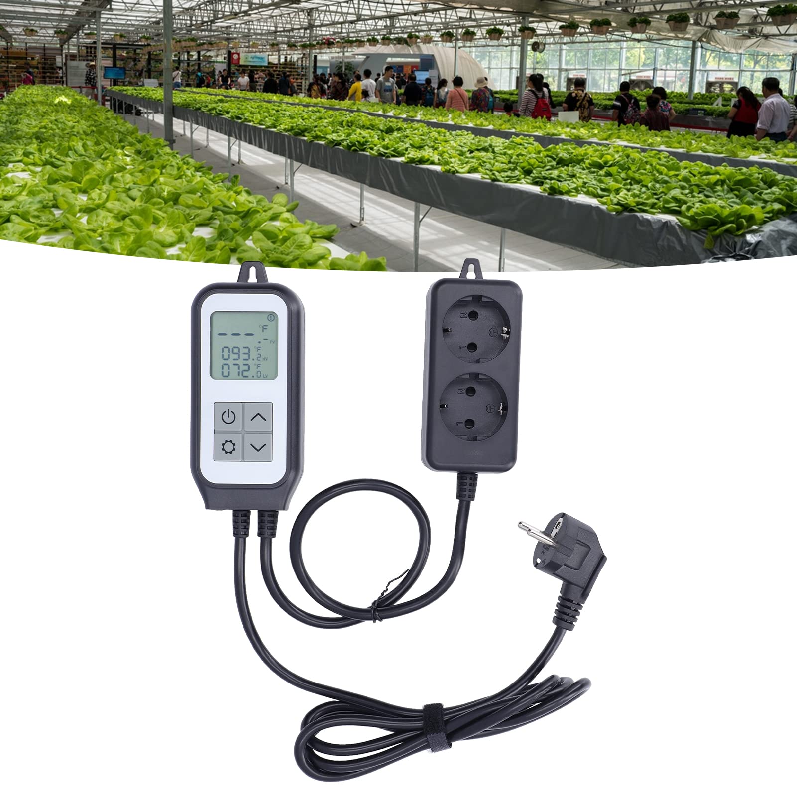 Hyuduo Controlador de Temperatura WiFi APP Control Remoto Termostato Digital 16A AC Termostato de Invernadero para Elaboración de Cerveza Casera Fermentación Eclosión y Germinación