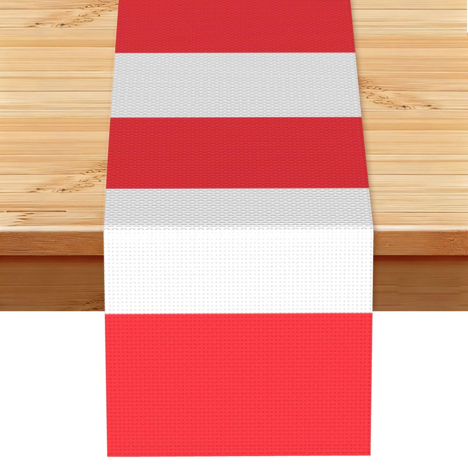 Indonesian flag Linen Feel Table Runner Wedding Party Home Decoration