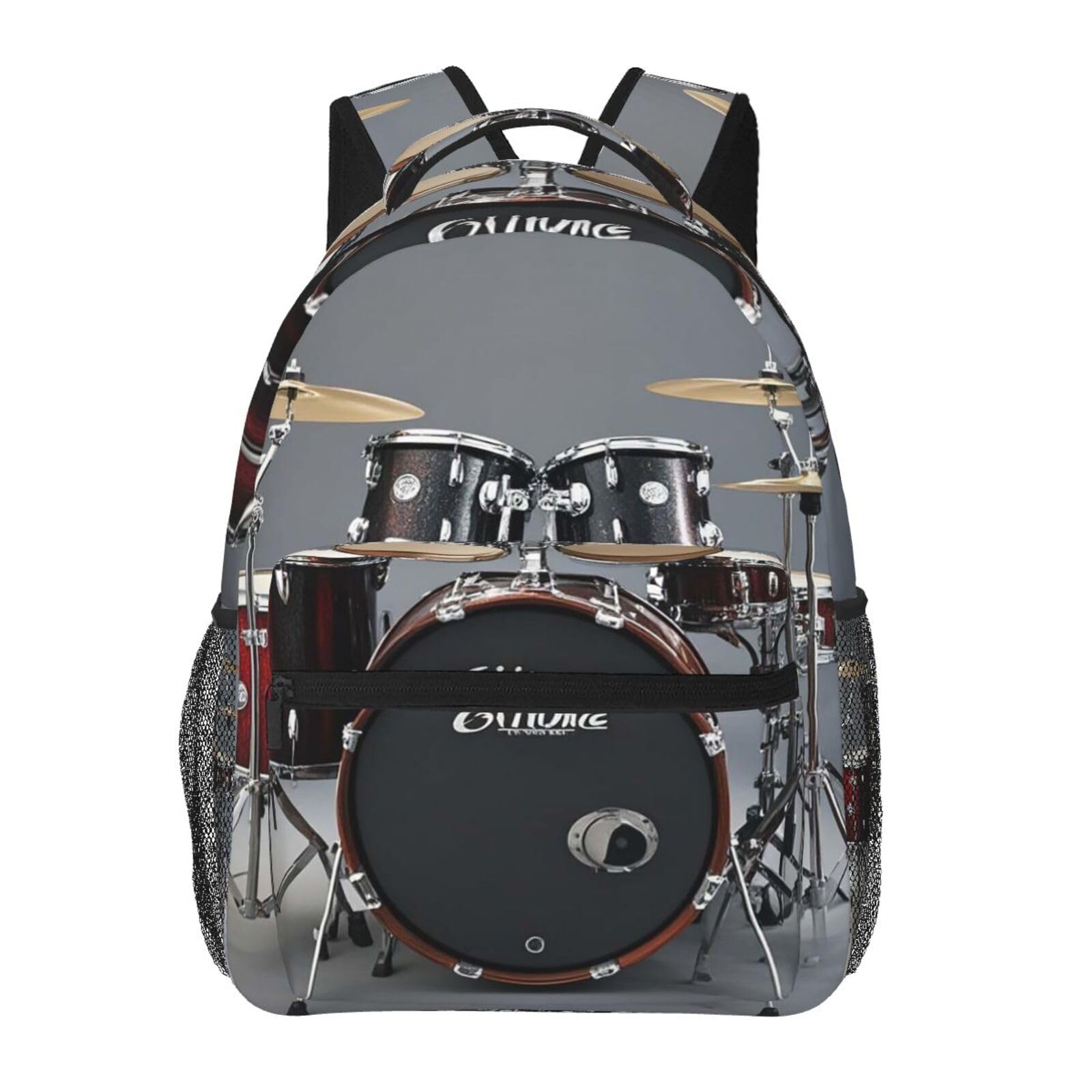 ASLKXOPEMG Laptop Backpack Travel Lightweight Daypack Drum Set Bookbag For Women Men
