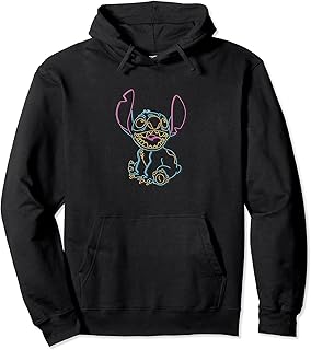 Lilo & Stitch Neon Sign Outline Sudadera con Capucha