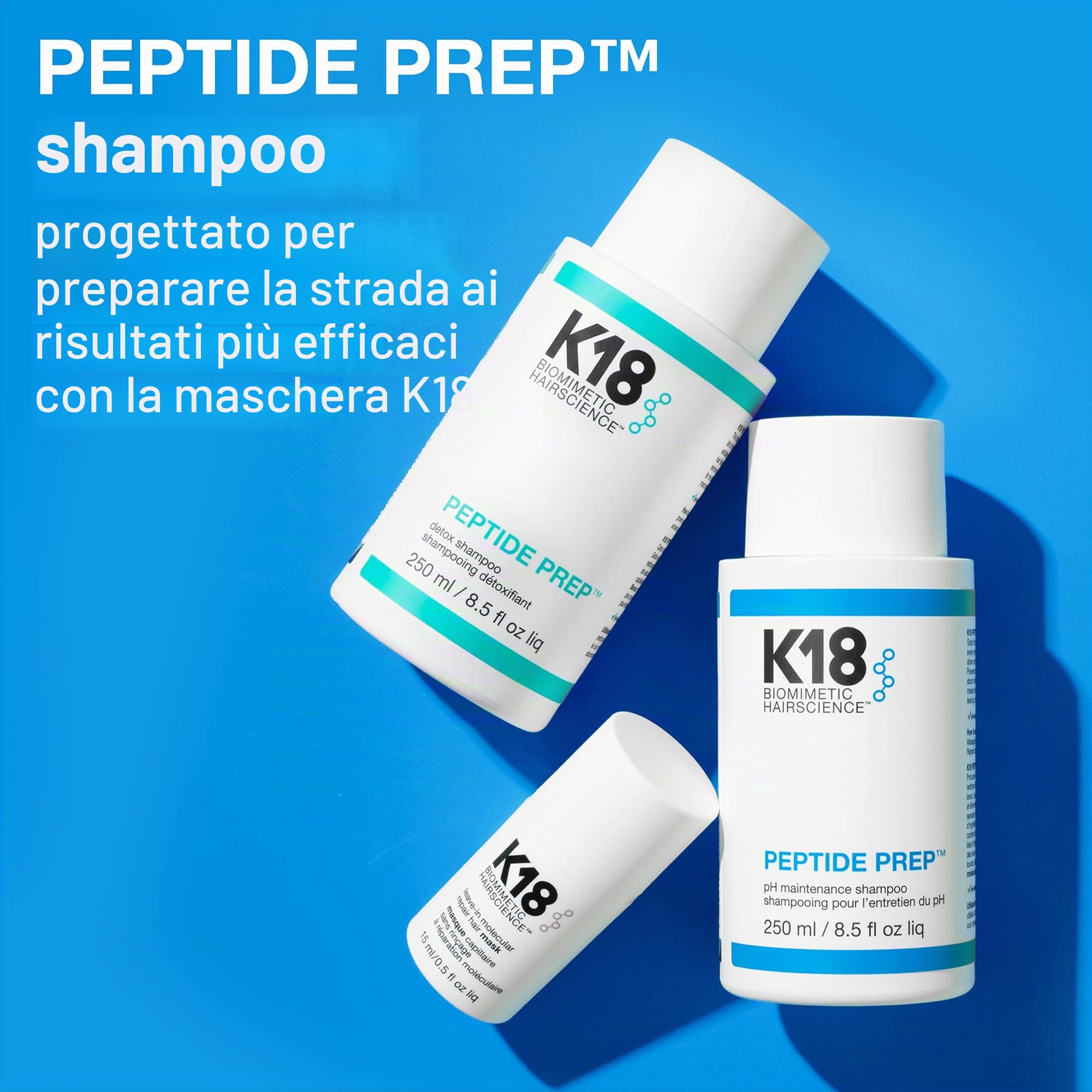 K18 PEPTIDE PREP pH Maintenance Shampoo per capelli 930 ml Shampoo detergente sicuro per il colore vegano pulisce mentre leviga la superficie dei capelli, progettato per l'uso quotidiano