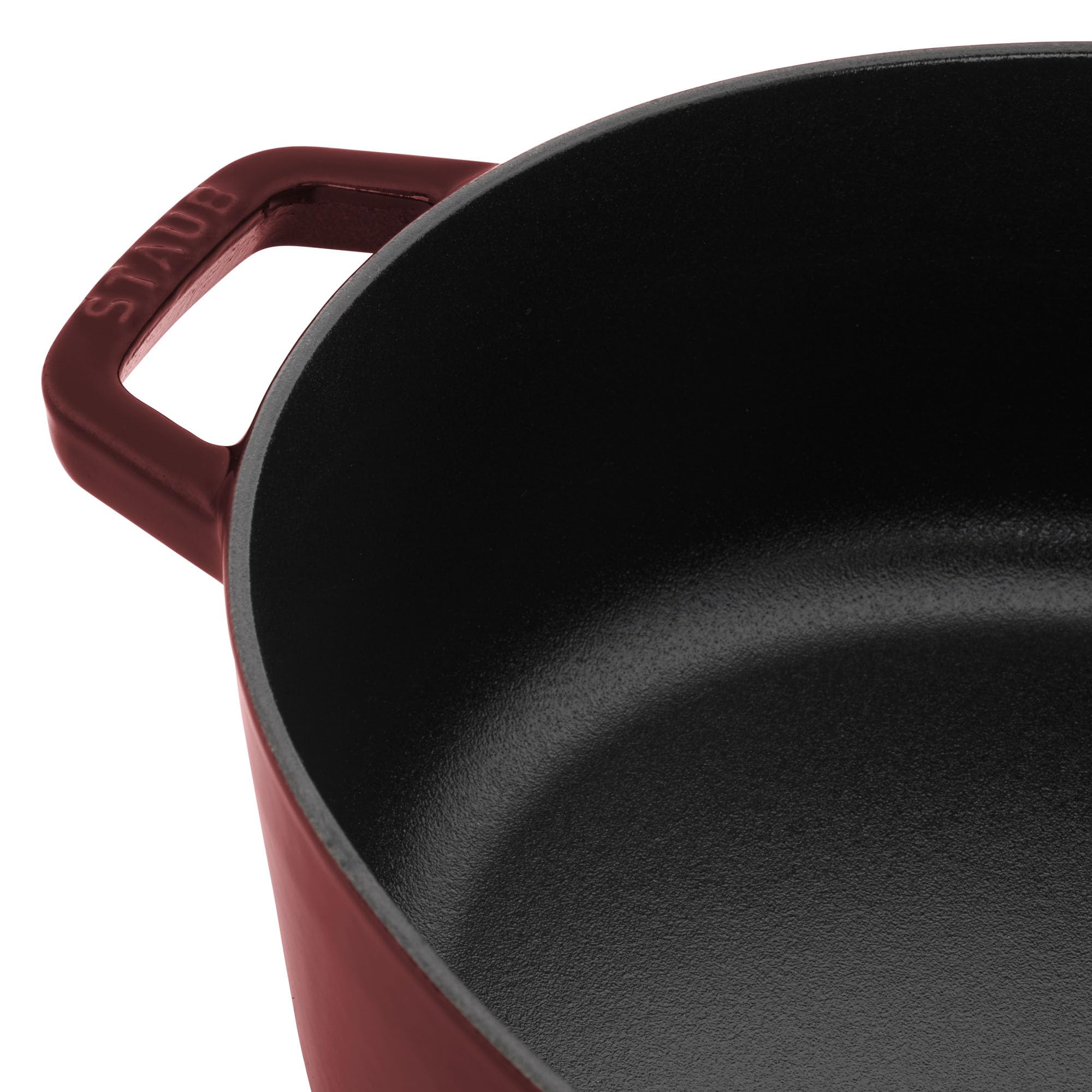 Staub Schmortopf aus Gusseisen, flach, oval, 6,25 l, Grenadine
