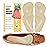 ZUCNANA Arch Support Inserts for Women Flat Feet (2 Pairs Beige), Soft Gel Arch Support Insoles for Plantar Fasciitis, Reusable Arch Pads for Foot Pain Relief, One Size Fits Any