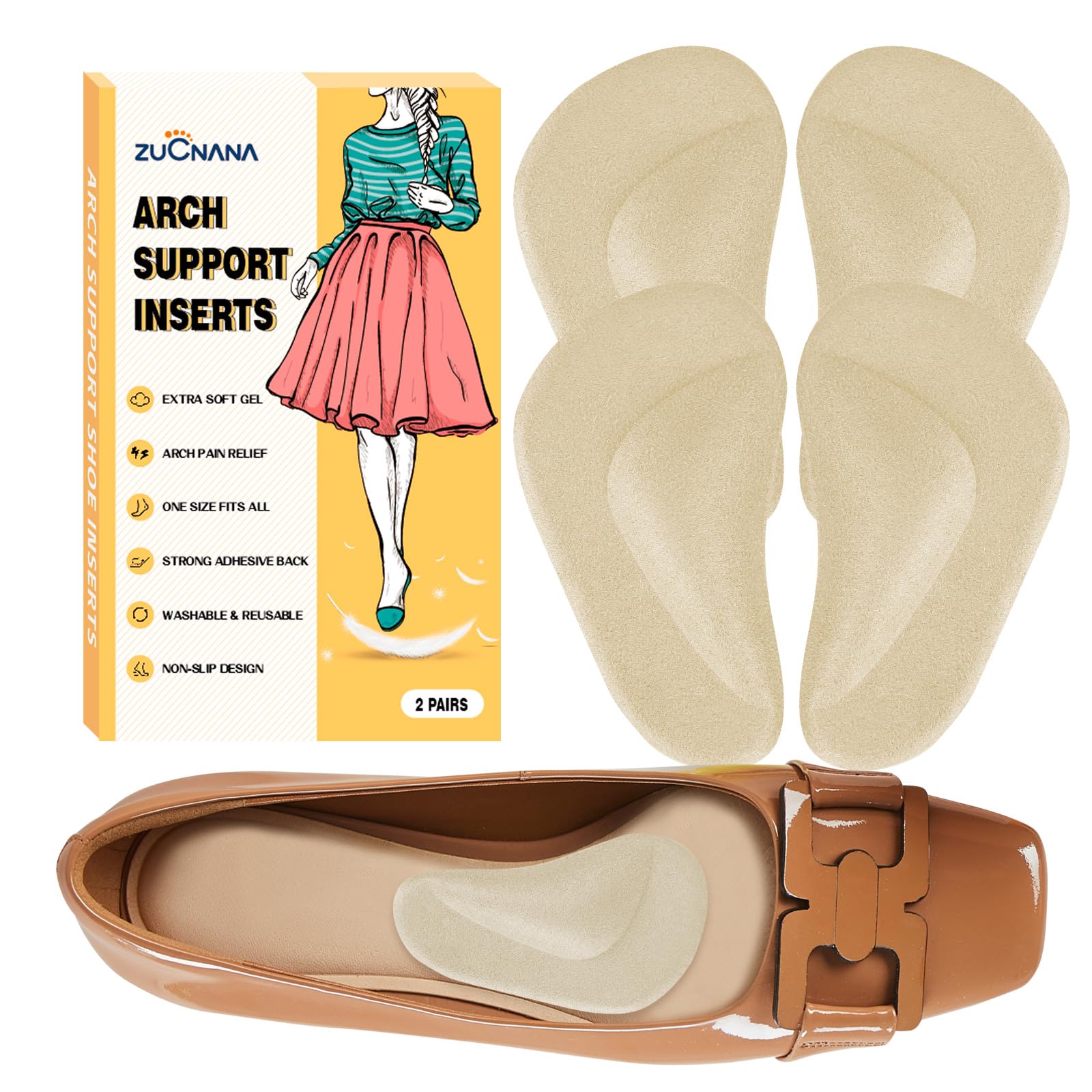 Photo 1 of ZUCNANA Arch Support Inserts - 2 Pairs