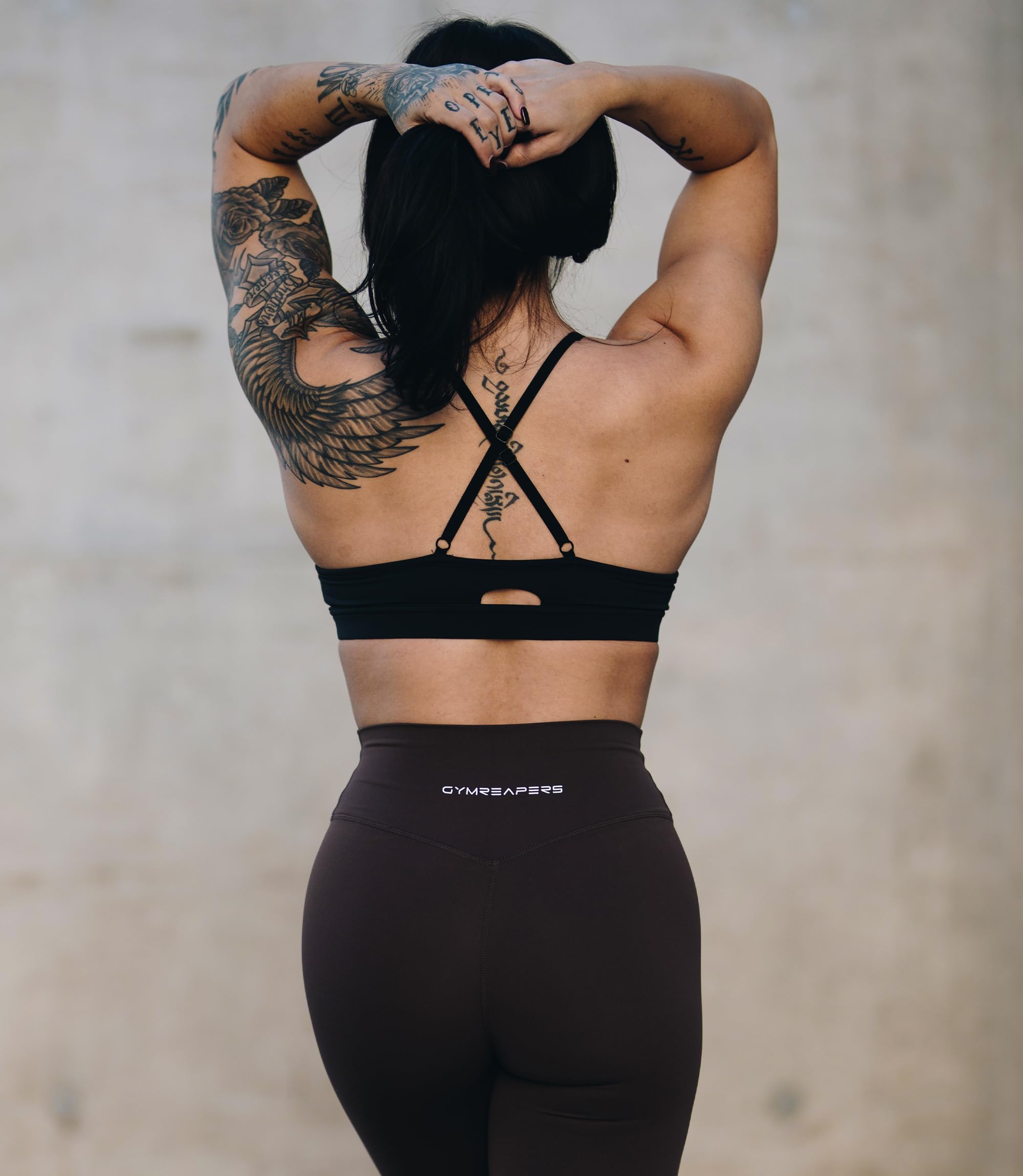 Gymreapers Legging évasé taille haute pour femme - Legging d'entraînement bootcut extensible - Pantalon de yoga à jambes larges - Contrôle du ventre