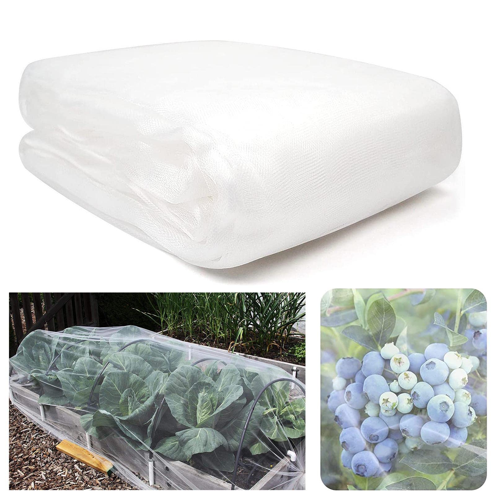 Red de Insectos Malla Protectora para Plantas,4x10m Protección de Plantas Malla,Red de Protección contra Insectos Red Protectora para Vegetales,Red Protección de Jardín (Blanco)