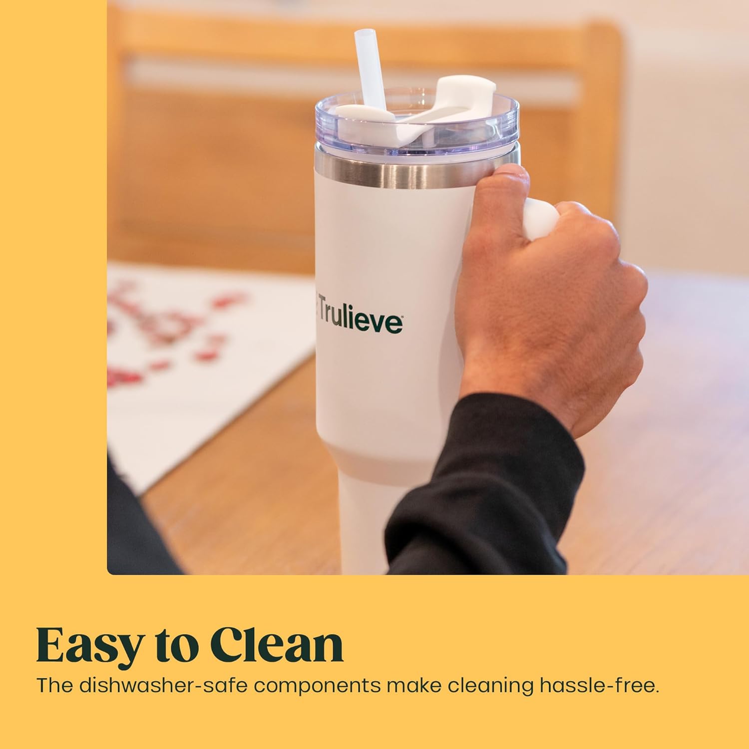 40oz Insulated Tumbler with Handle and Straw – Stainless Steel Travel Coffee Mug, Double-Wall Vacuum Cup for Hot & Cold Drinks, Spill-Resistant Lid, Large Capacity for Work, Gym & Commute - Image 8