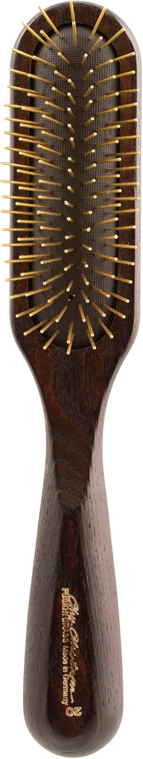 Chris Christensen 27 mm Oblong Pin Dog Brush, Fusion Series, Groom Like a Professional, Brass Pins, 100% Static Free, Ground and Polished Tips
