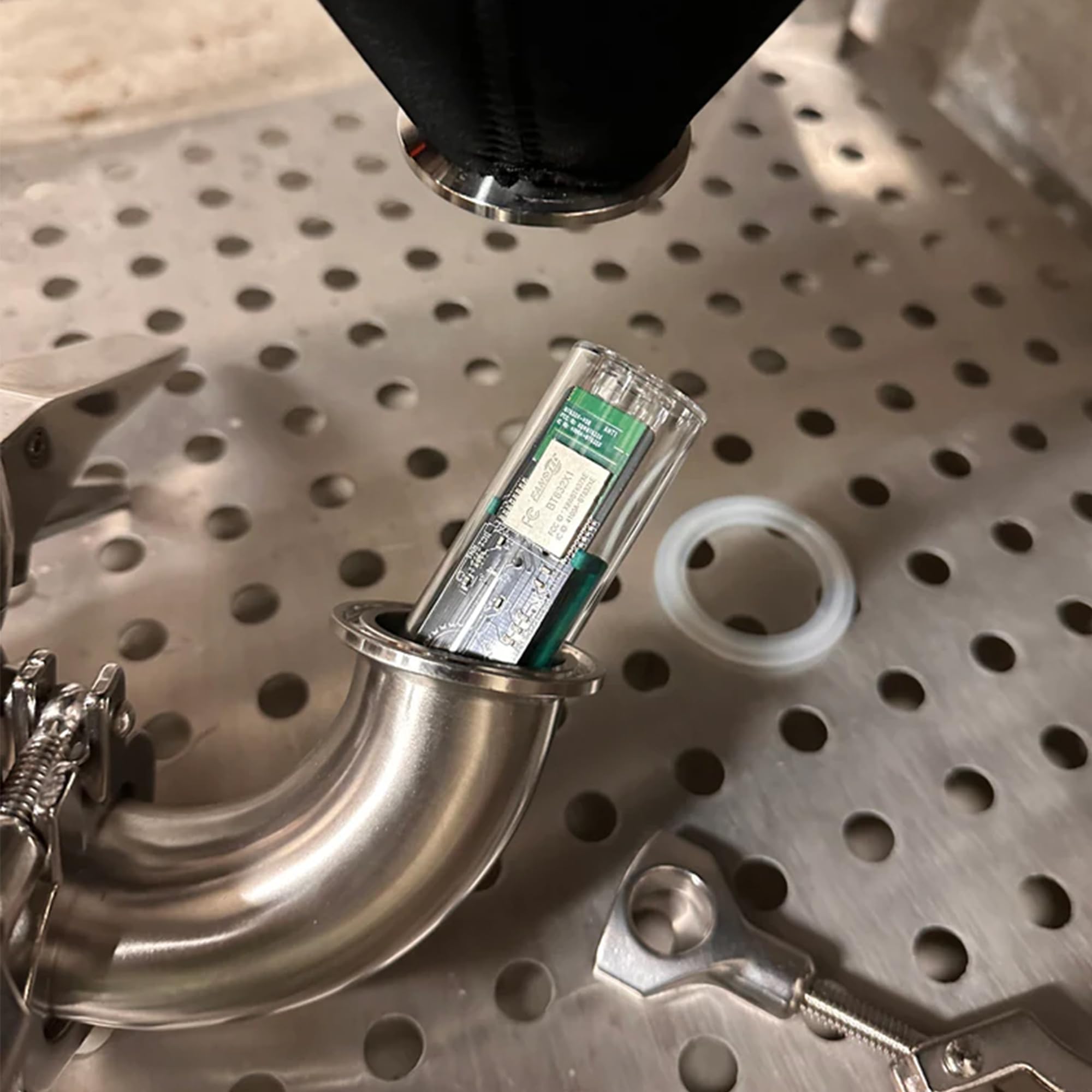 Tilt Pro Mini hidrómetro inalámbrico y termómetro azul: tecnología patentada para cerveceros profesionales con alta precisión para cerveza, vino, sidra, hidromiel y más