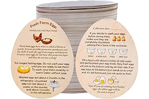 250 PCS Premium Fresh Farm Egg Handling Instruction Cards For Egg Cartons