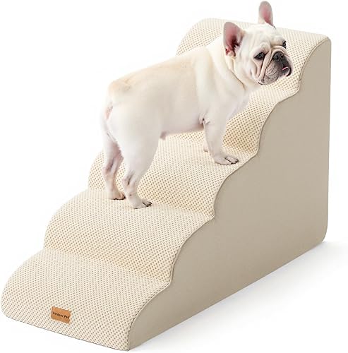 Miniatura 18 de Gardner Pet Escaleras para perros pequeños de 16.5 pulgadas de alto, escaleras y rampa transformables 2 en 1 para mascotas de 3 escalones, escalones