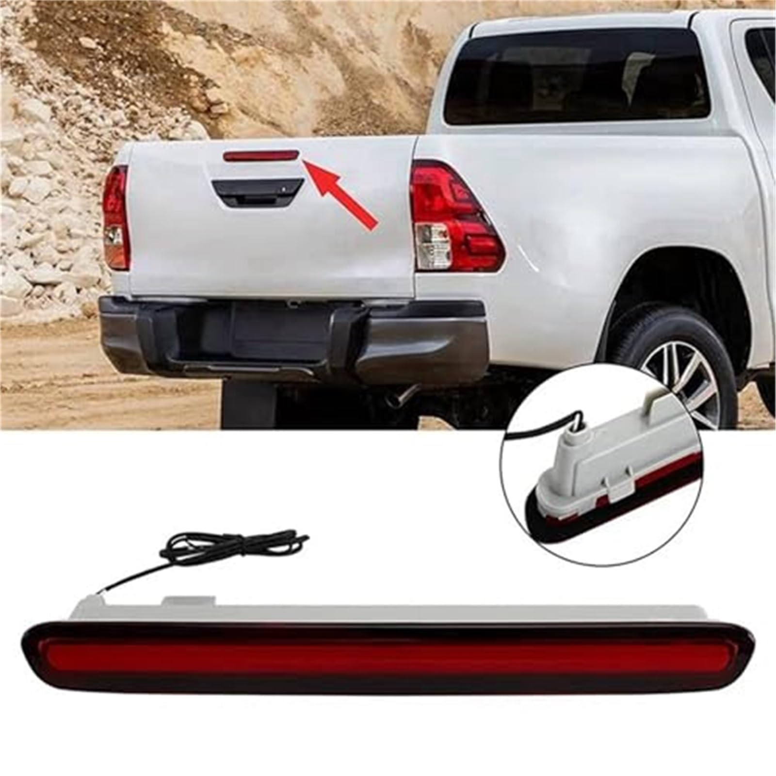 Tercera luz de freno, para Toyota, para Hilux, Revo 2015 2016