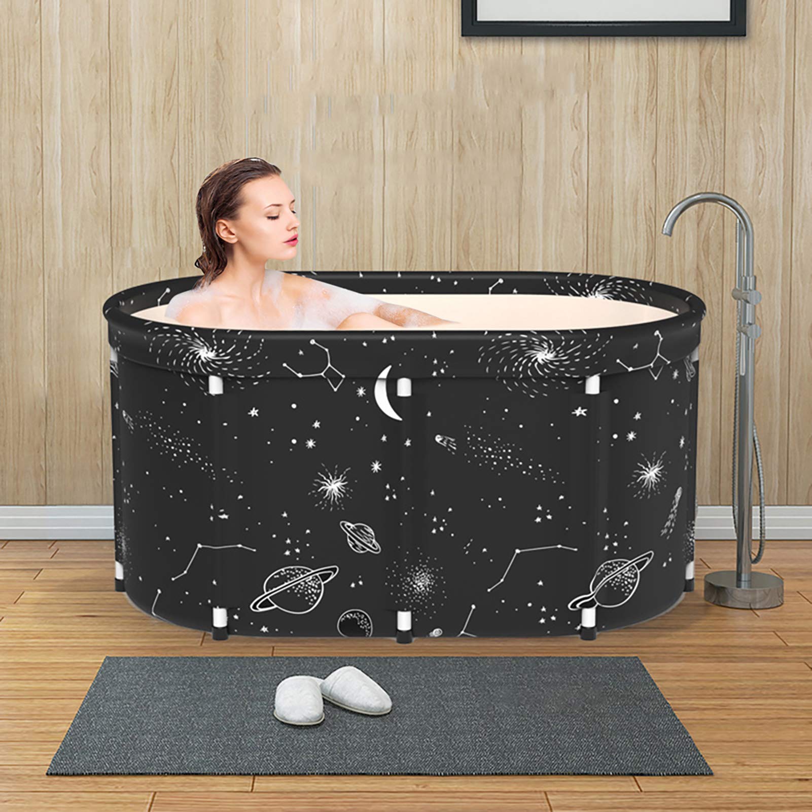 Aufblasbare Badewanne Braun - Faltbare Wanne Mit Rückenstütze