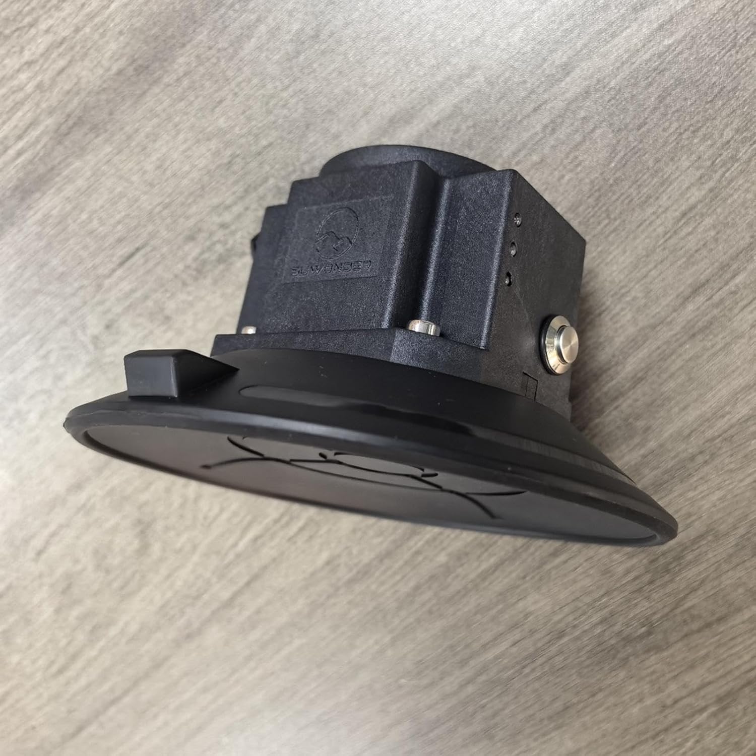 6インチカメラ吸盤マウント 頑丈な交換部品 1/4ネジ穴フィッティング 車ルーフ真空マウント 簡単取り付け ブラック, アラームなし