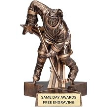 All Star Hockey Trophy | Free Engraving, 6.5 Inches, 3 Lines Engraved Text, Resin, Hockey Player & Team Award, MVP, Tournament Trophy