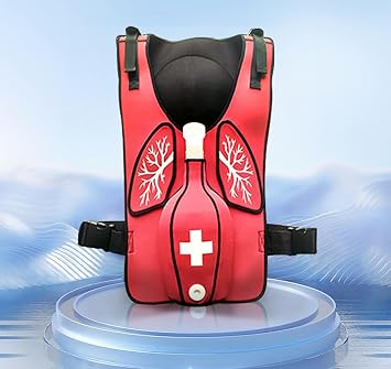 Airway Obstruction Simulation Training Wearing Vest, Anti Choking Obstruction Trainer Vest, Adjustable Shoulder Straps and Waist Belt, for Nurse & Student First Aid Teaching