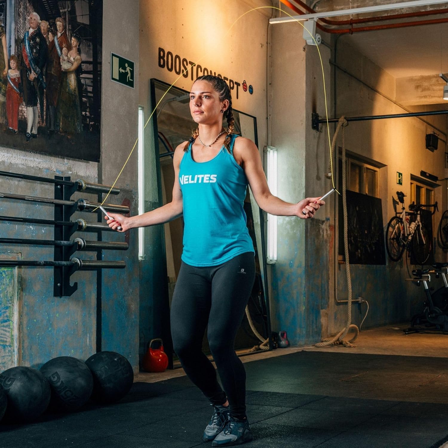 Velites Fire 2.0 Speed Jump Rope do crossfitu i boksu, srebrna