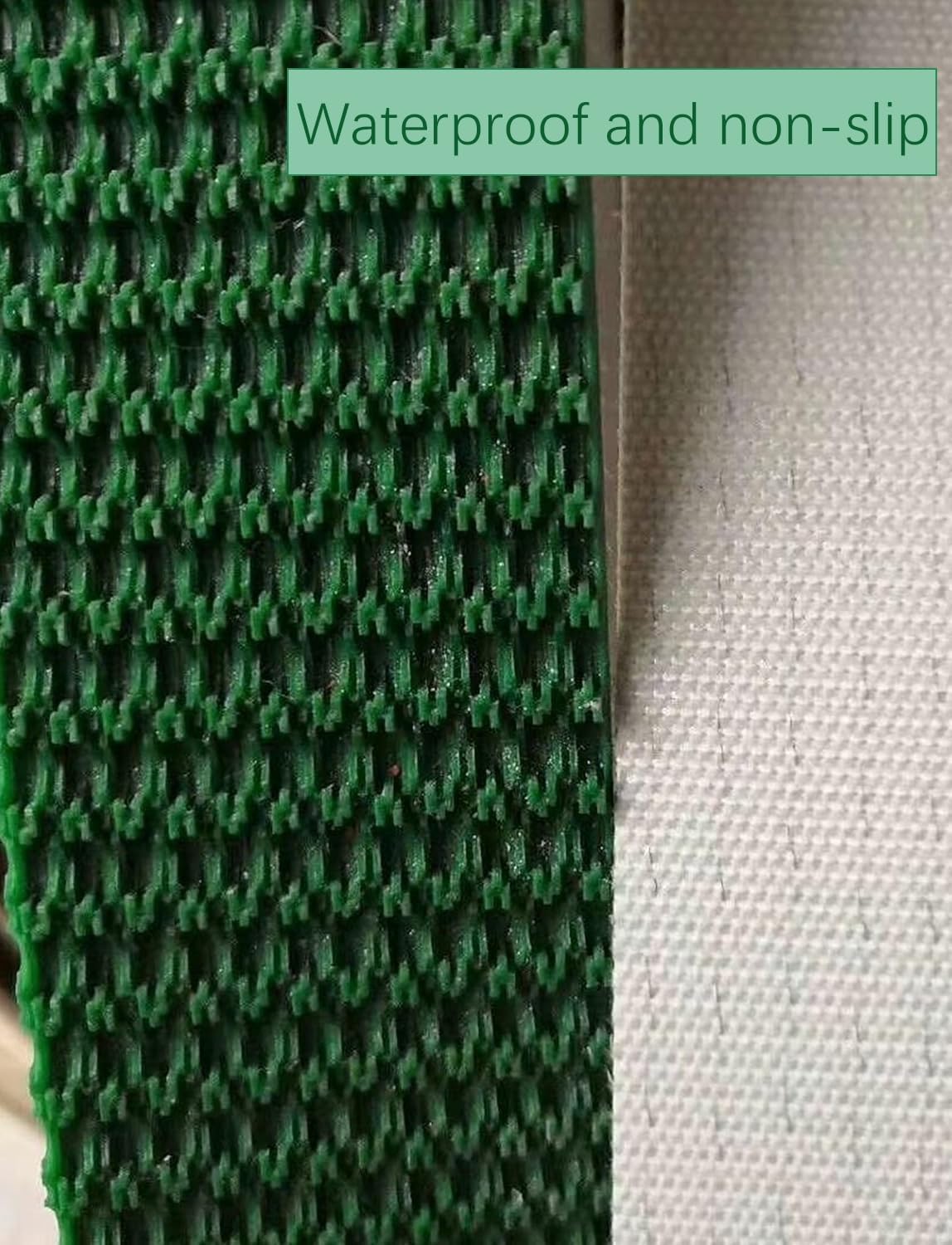 Cinta transportadora industrial de PVC verde de 4 mm de grosor, 120 x 280 cm, material resistente para un transporte eficiente
