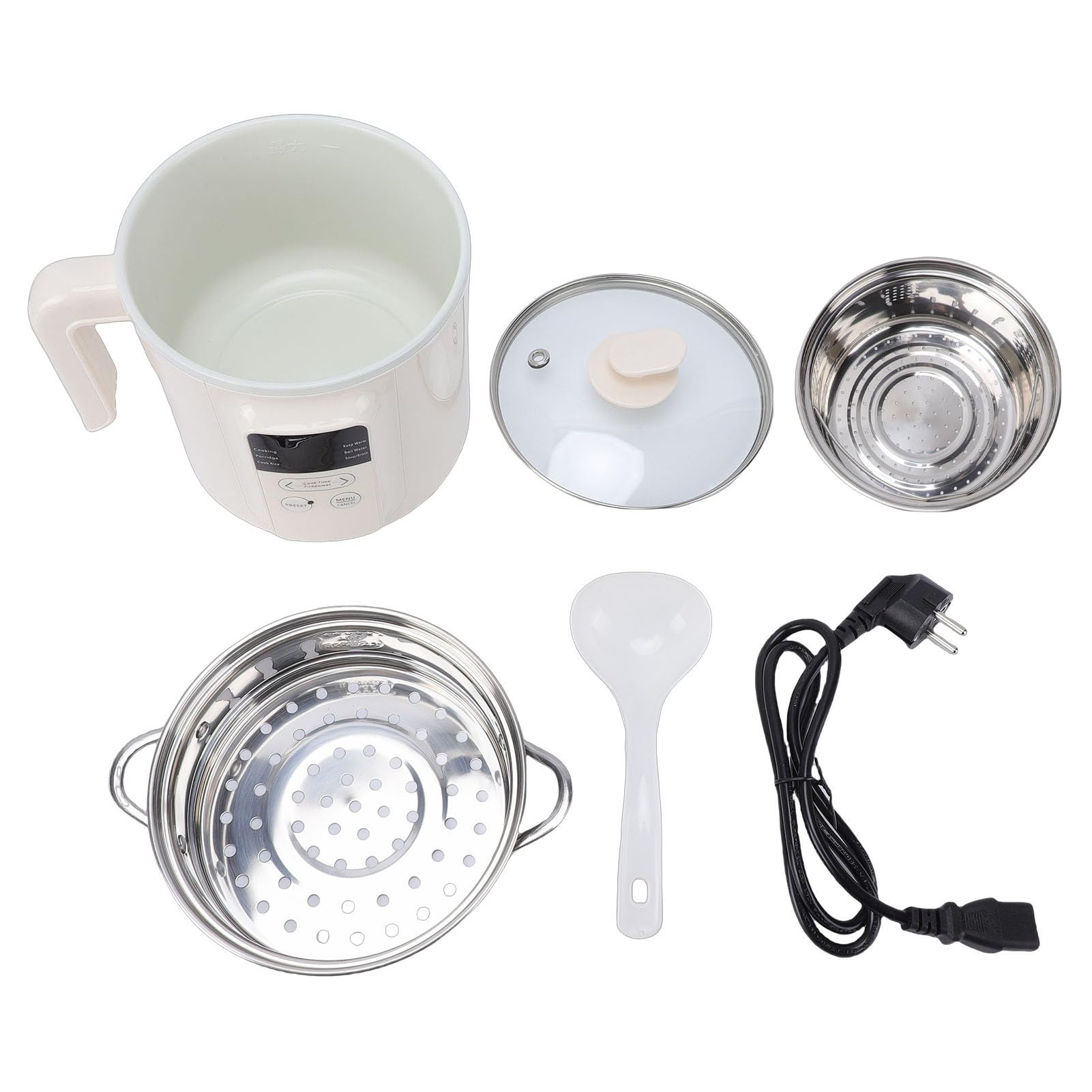 Changor Mini Marmite électrique 1,8 L en Acier Inoxydable Antiadhésif