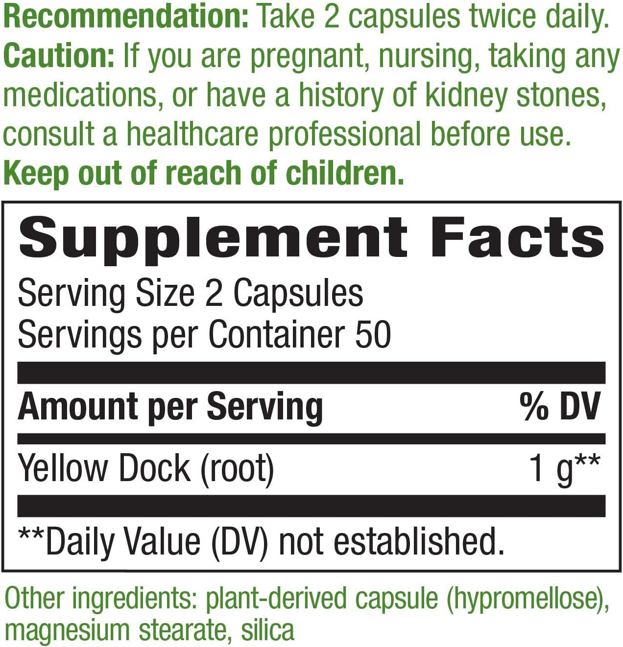 Nature's Way Yucca Stalk, 1,040 mg per serving, 100 Capsules