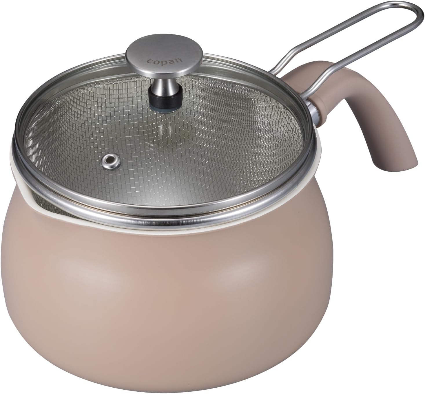 CB Japan Multi-Purpose Pot, 0.4 gal (1.8 L), Induction Compatible, Beige, With Special Colander, Glass Lid Included, Interior Ceramic Coating Treatment, Multi-purpose Pot with Colander, 3.1 gal (1.8