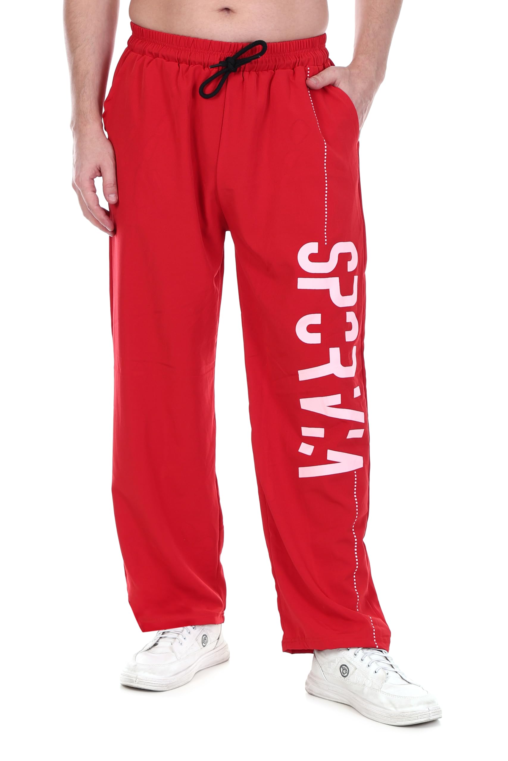 r real choice Loose Fit Track Pants for Men | Stretchable Gym Joggers | Korean Style Sports Lower for Running, Workout & Casual Wear-picture-29