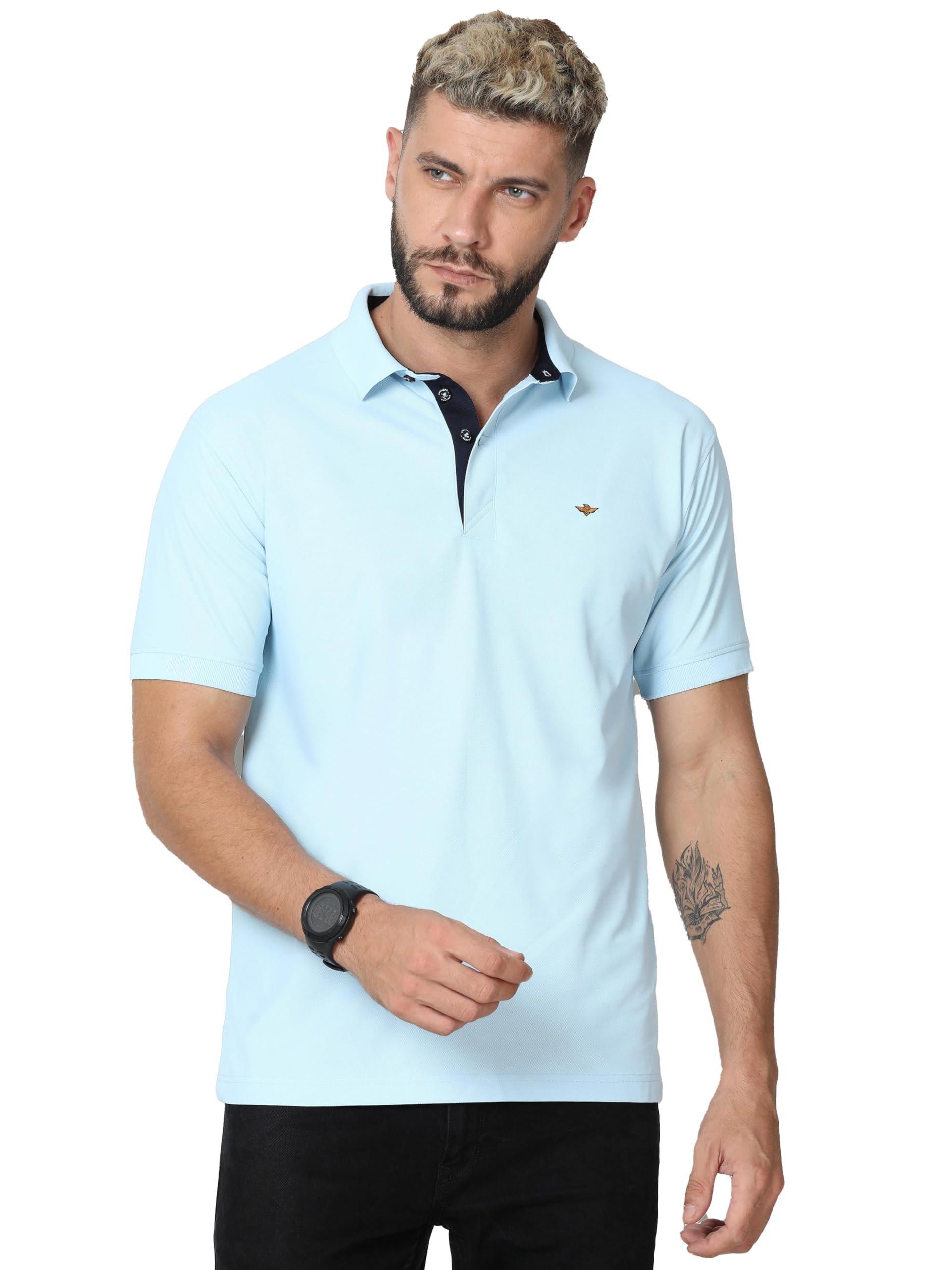 STELLERS Men's Premium Polo T-Shirt Wrinkle Free Quick Dry Soft and Feather Touch Feel Regular Fit