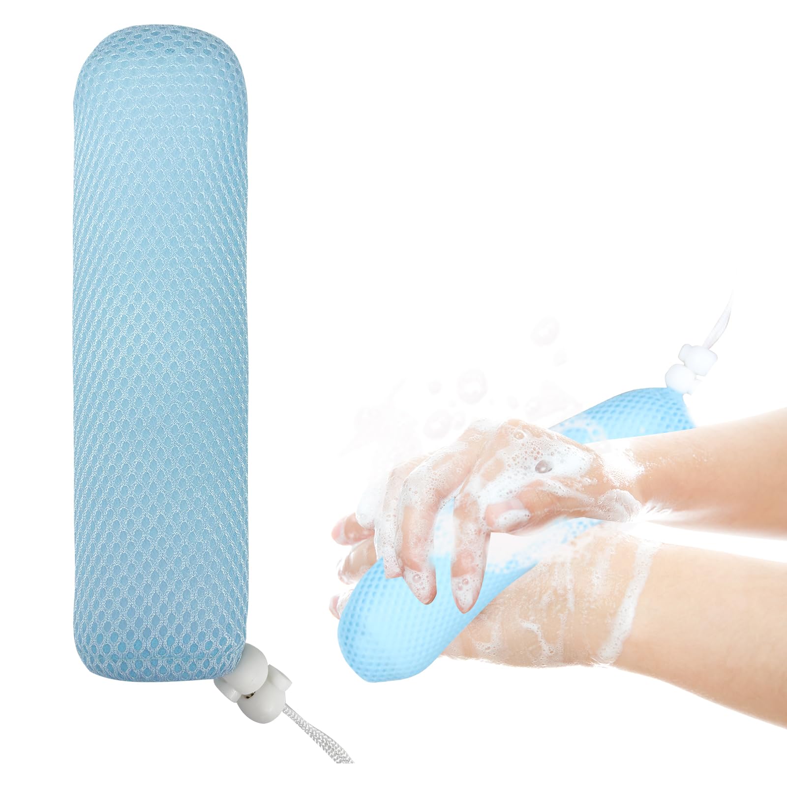 Long Handle Bath Brush, Anti-Slip Curve Handled Bath Body Brush, Back Scrubber for Shower, Easy Reach for Seniors, Suitable for Elderly/Pregnant Aid Bathing & Shower(Not include Brush handle)