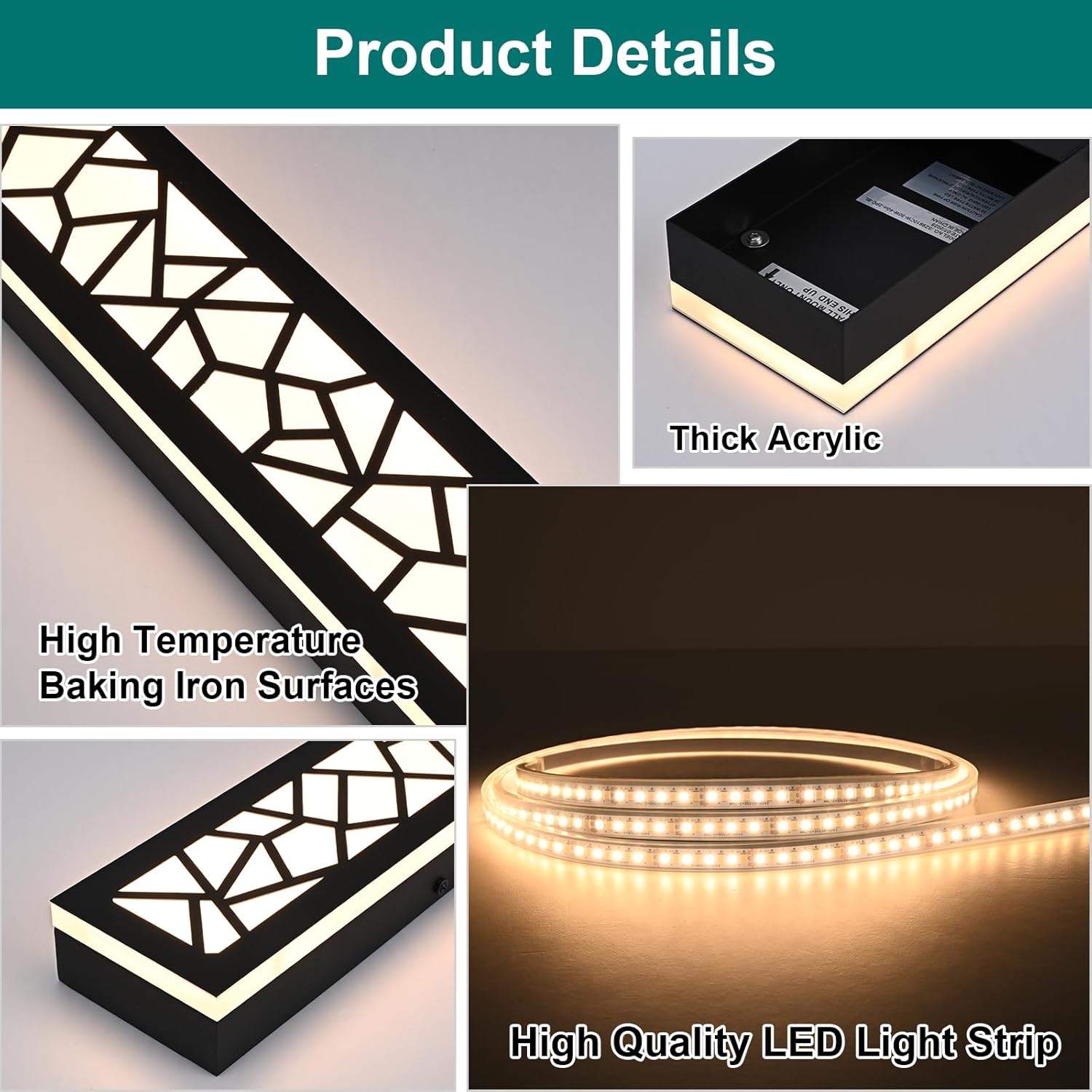 2 Pack Modern Outdoor Long Wall Lights Fixture,40 inch Outdoor LED Wall Sconce Light,Dimmable Outside Wall Led Linear Lights,Exterior Lighting Fixtures for Garage,Porch,Patio,Front Door