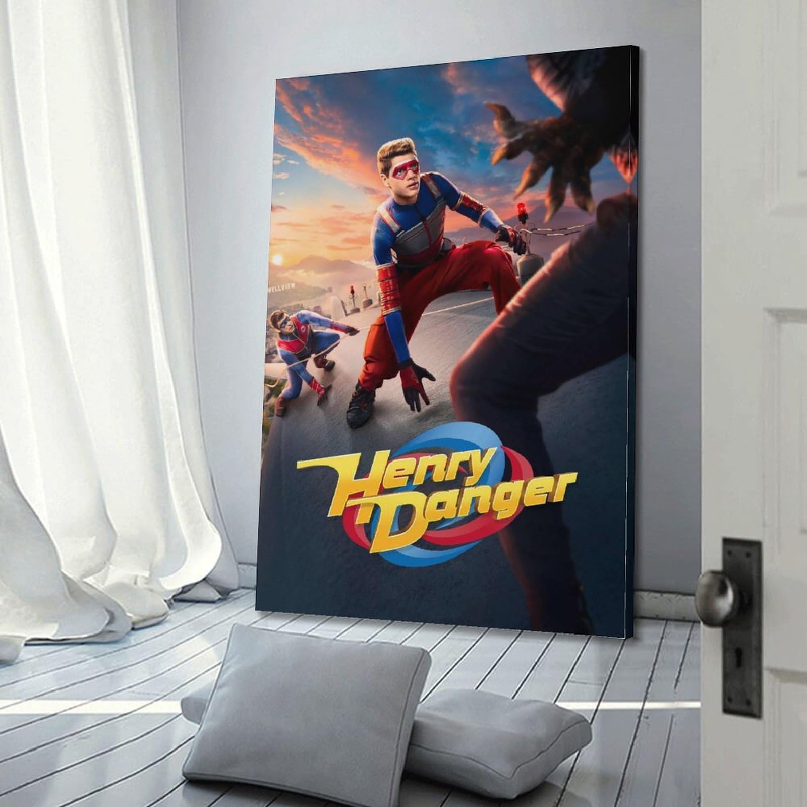 Henry Danger, canvas poster, kamerdecoratie, poster voor slaapkamer, woonkamer, muren, 30 x 45 cm, frame-stijl