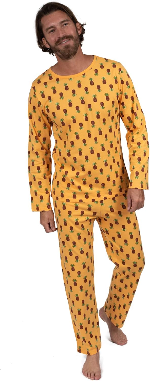 Leveret Mens Pajamas Loose Fitted 2 Piece Pajama Set 100% Cotton (Size Small-XX-Large)