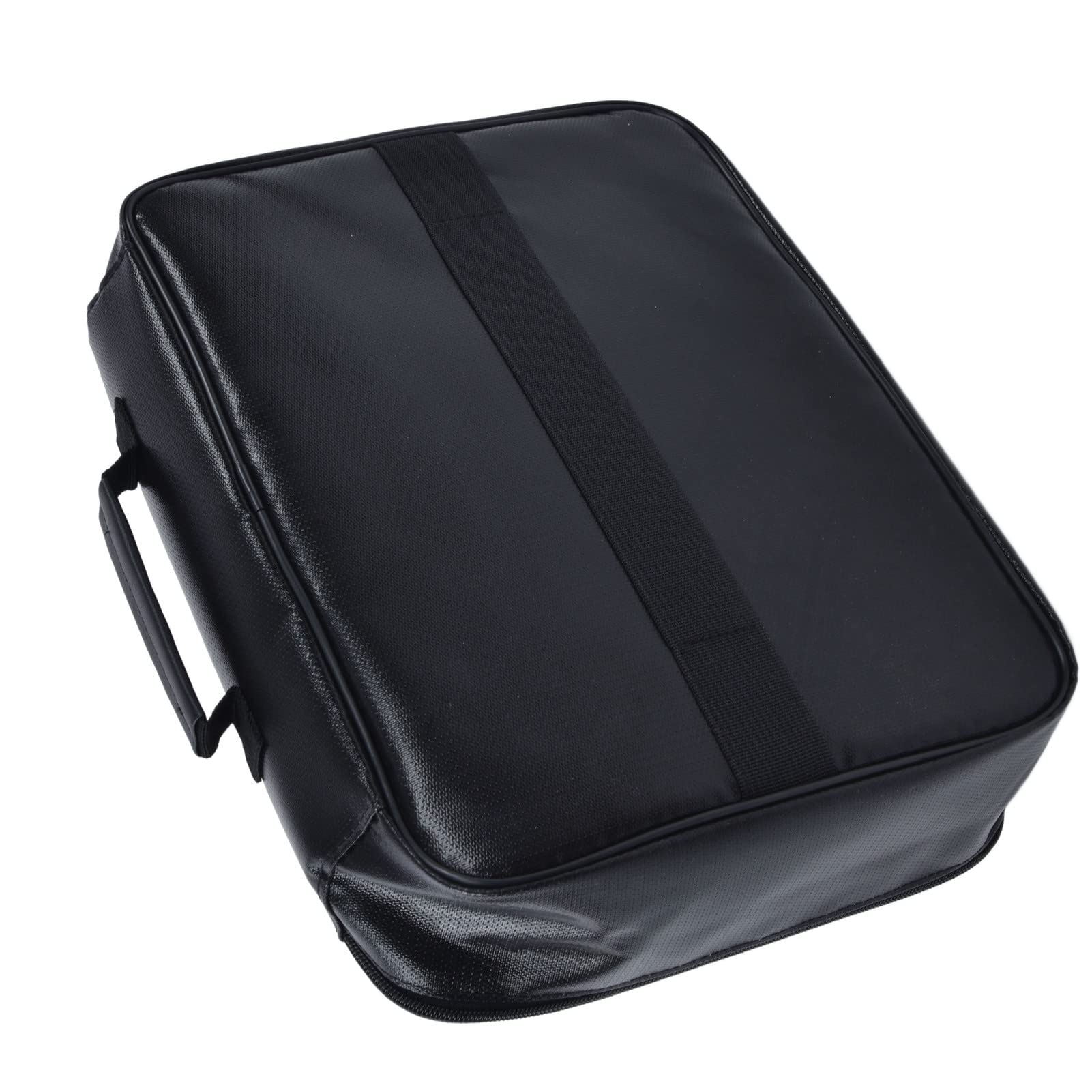 Sac à Documents Ignifuge, Pochette Portable pour fichiers, Organisateur sécurisé, boîte de Rangement de Grande capacité, étui avec Serrure (Noire)