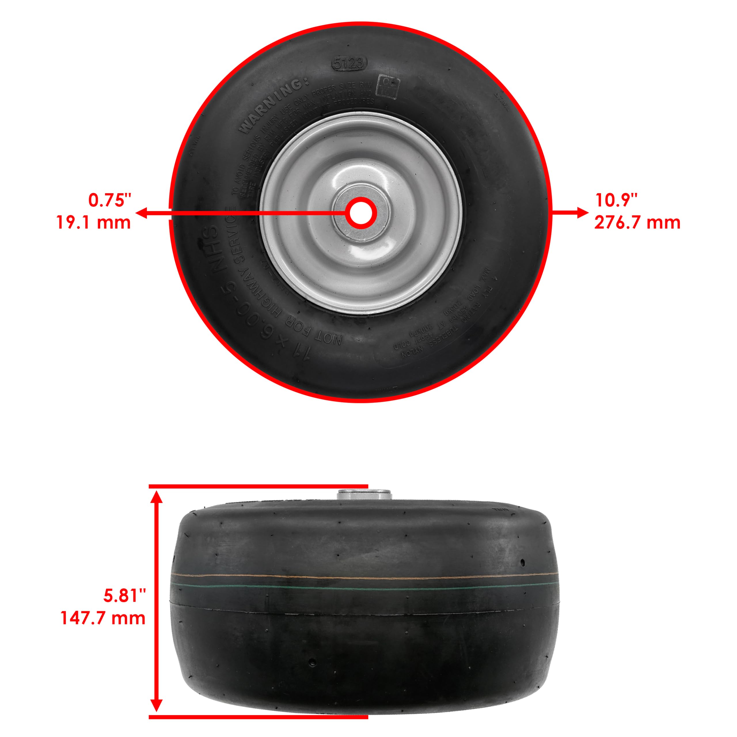 Amazon.com : Caltric 576588601 576588602 Mower Wheel
