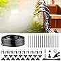 360° Adjustable Drip Irrigation System - 50FT Garden Watering System with 16 Nozzles, Garden Irrigation System, Greenhouse Accessories, Atomizing System for Yard, Lawn, Plants, 5/16 inch Hose