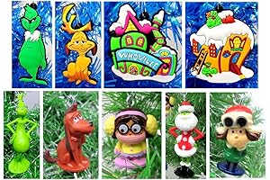 Cindy Lou Who Christmas Ornaments: Unique Shatterproof Set featuring Max and Friends