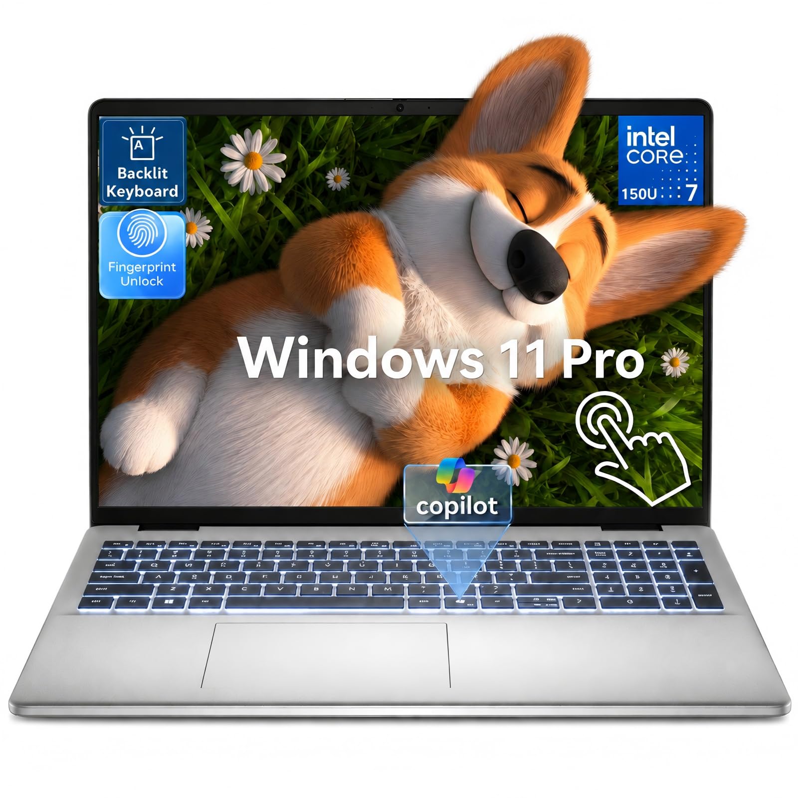 Dell 16 Touchscreen Laptop, 32GB DDR5 5200MT/s 1TB SSD, 10-Core 7 150U