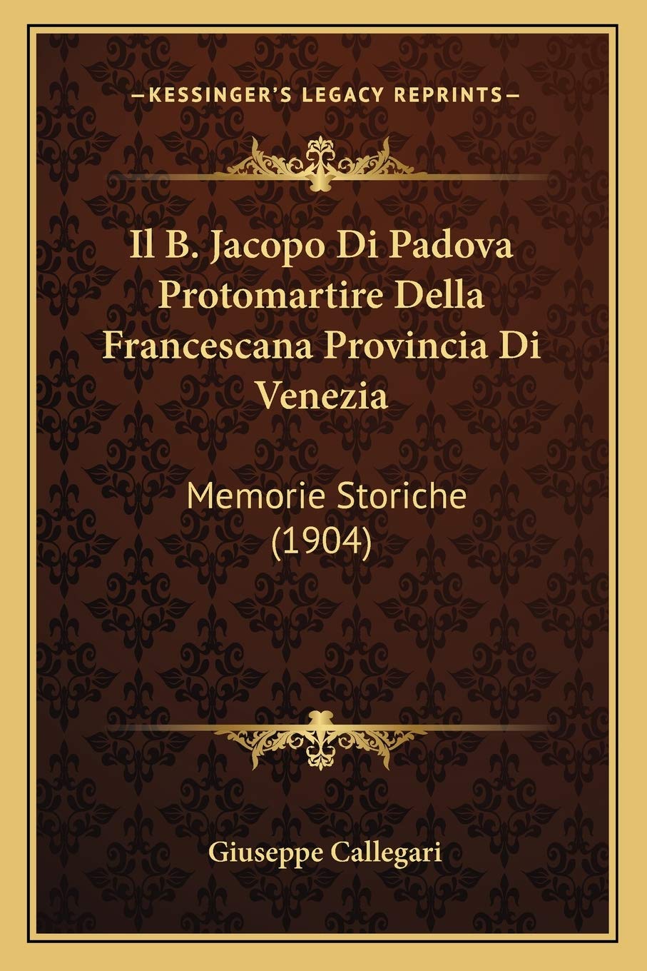 Il B. Jacopo Di Padova Protomartire Della Francescana Provincia Di Venezia: Memorie Storiche (1904)