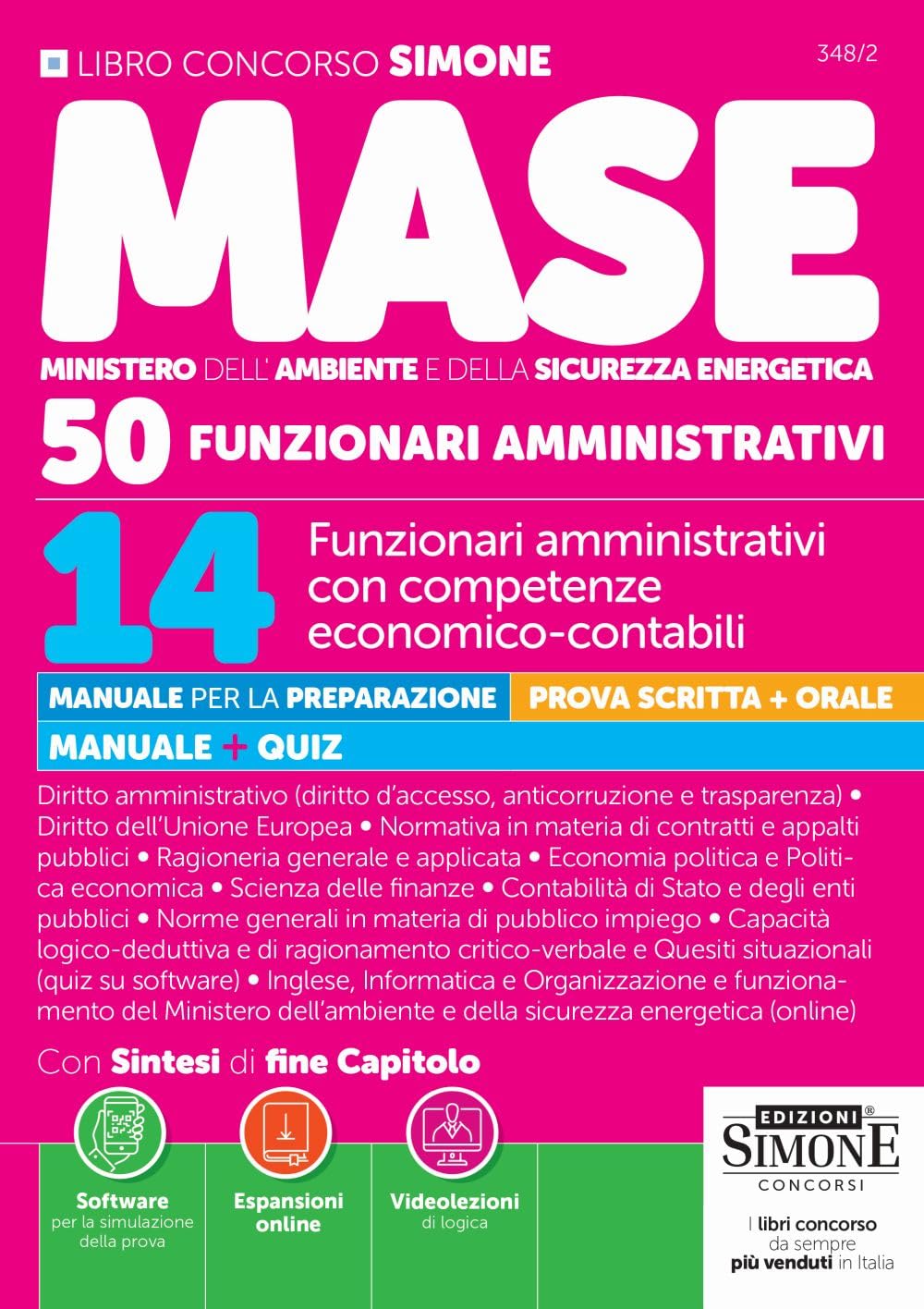 MASE 50 Funzionari Amministrativi - 14 Funzionari amministrativi con competenze economico-contabili - Manuale per la Preparazione - Prova Scritta + Orale - Manuale + Quiz