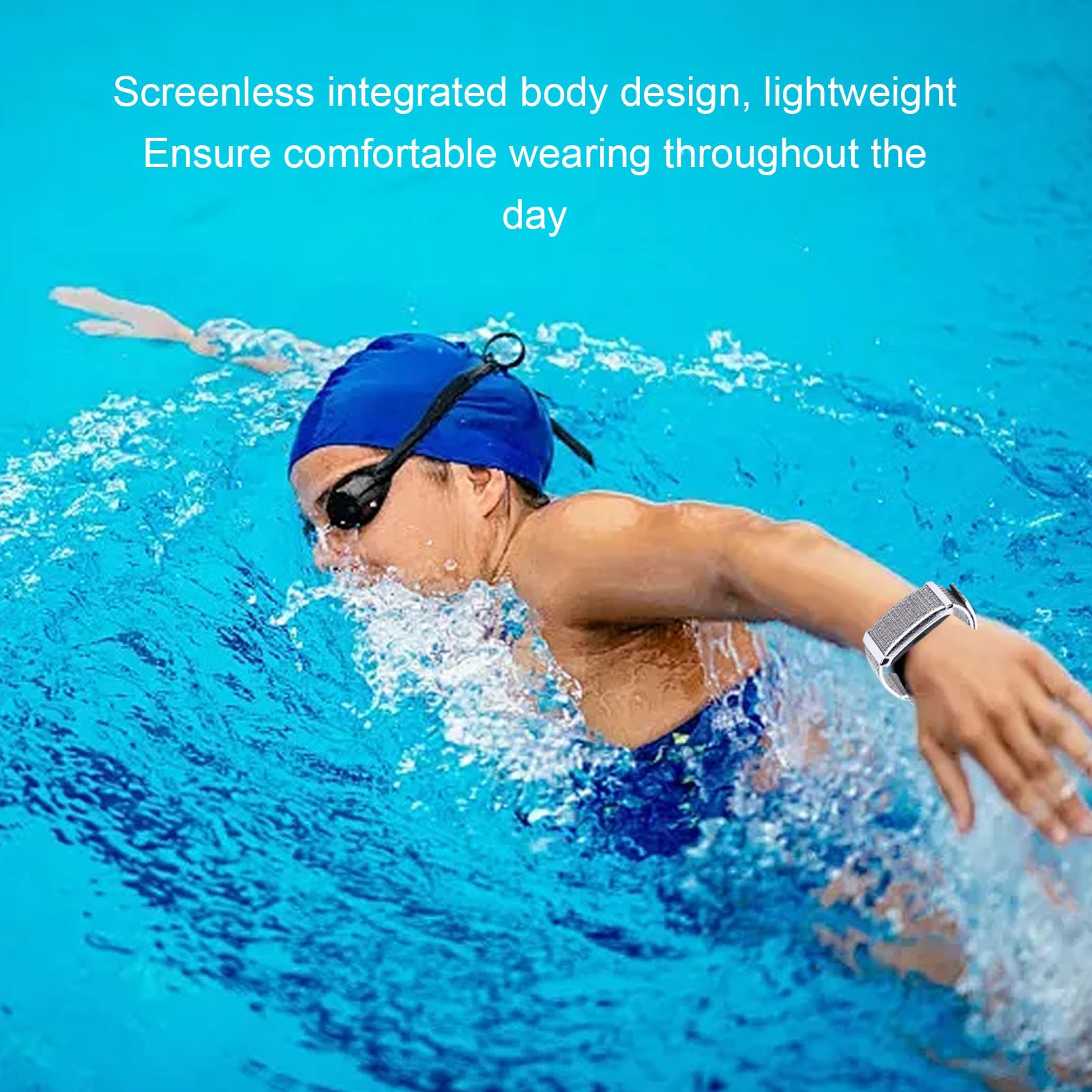 Cuifati Intelligentes Armband, Fitness-Tracker, Aktivitäts-Tracker, Tragbares Band, 24-Stunden-Schlaf-Tracking, 127 Sportmodi, 60 Tage Standby, 10 M Wasserdicht, Zum Schwimmen, Tauchen, (Silver)